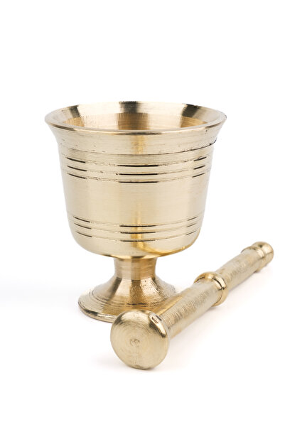 Zinnun Pirinç Havan No 2, Ağırlık 920 Gr. Ağız 8.5 Cm Boy 10 Cm, Derinlik 6.5