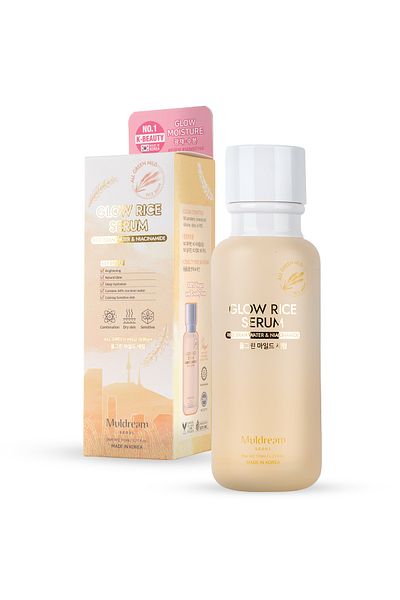 Muldream Glow Rice Brightening Repairing Moisturizing Serum for Sensitive Skin 110ml