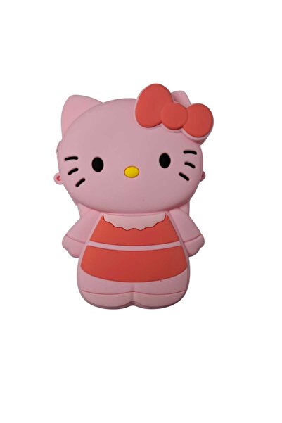 SPTEKS Kız Çocuk Pembe Renk Kedi Figürlü Sevimli Hello Ktiyy Model Silikon Ça...