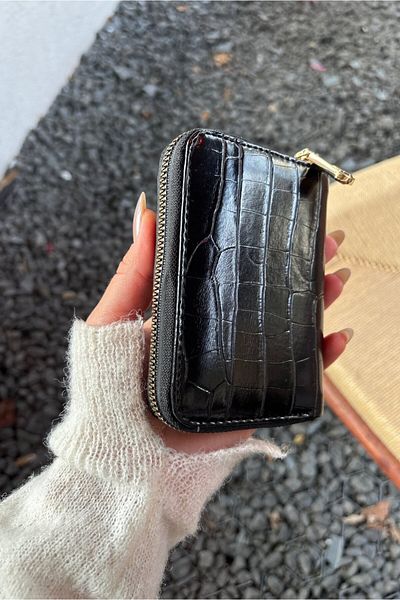 Yuka Atelier Portofel din piele artificială cu model de crocodil