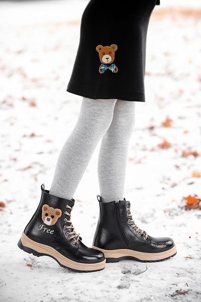 KARAMAZI Karamazı Kids Thermo Sole Girl's Boots 625 Ζαρωμένο δέρμα