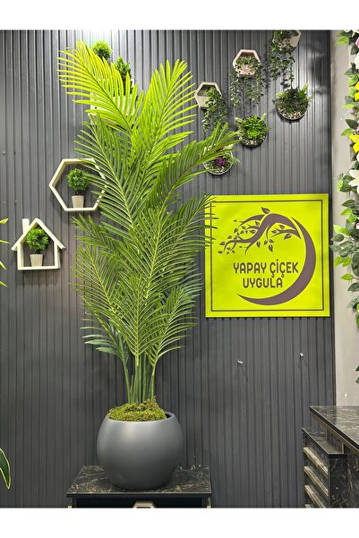 İremÇiçekçilik Yapay Çiçek Uygula 200 Cm 18 Yaprak Yapay Ağaç Yapay Çiçek Sar...