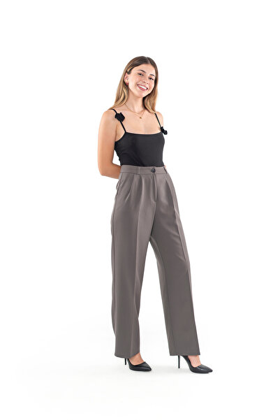 my dükkan Pileli Ayana Palazzo Pantolon