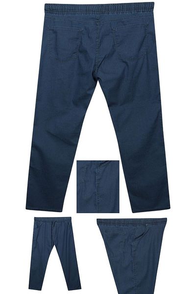 marufshop Men's Plus Size Lace-Up Lycra Pipe Leg Jeans Suitable for Weight between 100 Kilo-180 Kilo