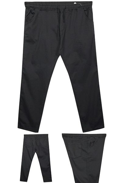 marufshop Men's Plus Size Lace-Up Lycra Pipe Leg Jeans Suitable for Weight between 100 Kilo-180 Kilo