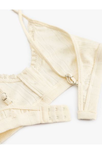 Koton New Season Button Detailed Cotton Bralet Bra