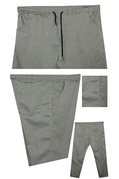 marufshop Ανδρικό τζιν παντελόνι με κορδόνια Lycra Pipe Leg Κατάλληλο για Ανδρικό Μεγάλο Μέγεθος Μεταξύ 100 κιλών-180 κιλών