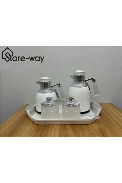 Storeway طقم ترمس مكون من 5 قطع - 1.0 + 0.7 لتر