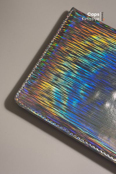 caps Rabbit Holographic Notebook - Γυαλιστερό και αστραφτερό εξώφυλλο - Μέγεθος Α5 - 160 Φύλλα