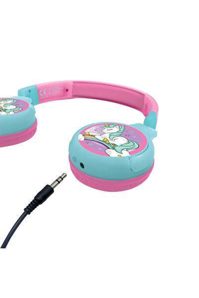 LEXIBOOK Unicorn 2-in-1 Bluetooth & Wired Headphones | Foldable | 85 dB Volume Limit | Colorful Design