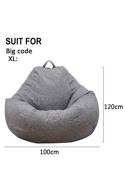 Choice 100x120 Cm Large Small Lazy Sofa Cover Chairs Without Filler Linen Cloth Lounger Seat Bean Bag Pouf