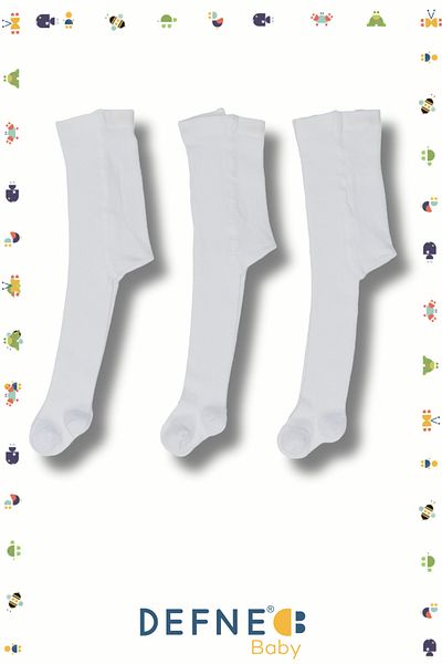 Defne Baby 3 Patterned Girls and Baby Pantyhose