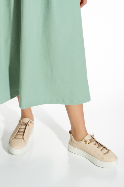 PASSAGE SHOES Справжні шкіряні жіночі спортивні кросівки - повсякденні, БЕЖ 2075