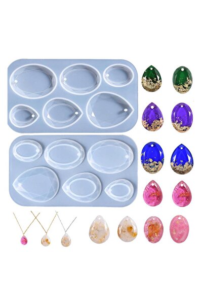 Eminonutoptanci Epoksi Reçine Silikon Kalıp Çoklu Kristal Damla Figürleri Ana...