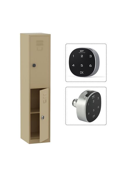 Mahmayi Godrej Digital 2 Door Locker with Advanced Touch Screen Lock Steel Beige