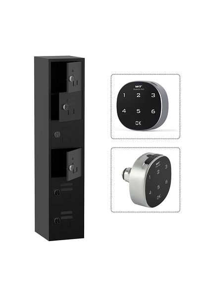 Mahmayi Godrej Digital 6 Door Locker with Advanced Touch Screen Lock Steel Black