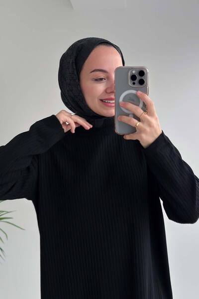 Ka Hijab Σετ πλεκτών Anje Hijab - Μαύρο