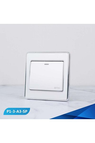Btm Single switch, Pearl gold with silver- 6 pieces