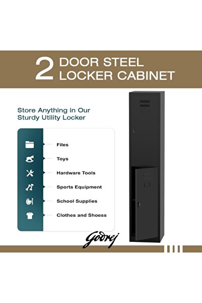 Mahmayi Godrej Digital 2 Door Locker with Advanced Touch Screen Lock Steel Black