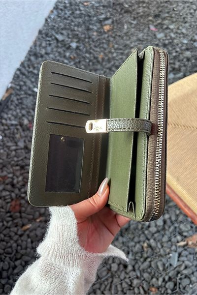 Yuka Atelier Faux Leather Wallet with Phone Compartment