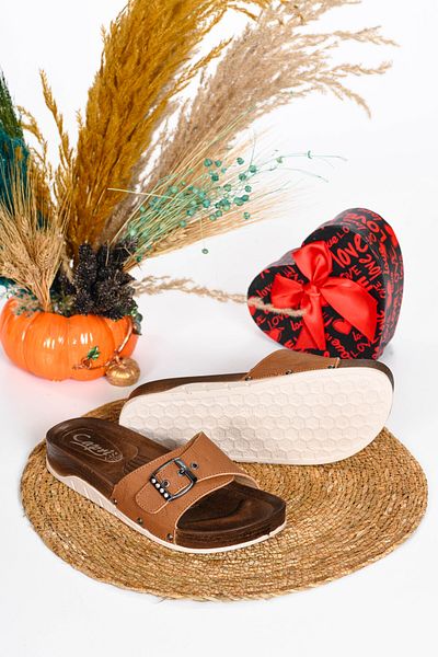 CAPRİ MODA Γυναικείες άνετες καθημερινές παντόφλες ορθοπεδική σόλα