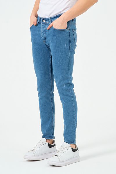 moda biz Ανδρικό τζιν τζιν γαλάζιο Slimfit - Τζιν ιταλικής κοπής