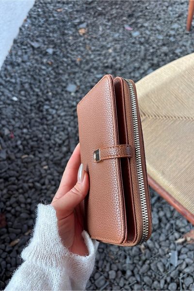 Yuka Atelier Faux Leather Wallet with Phone Compartment