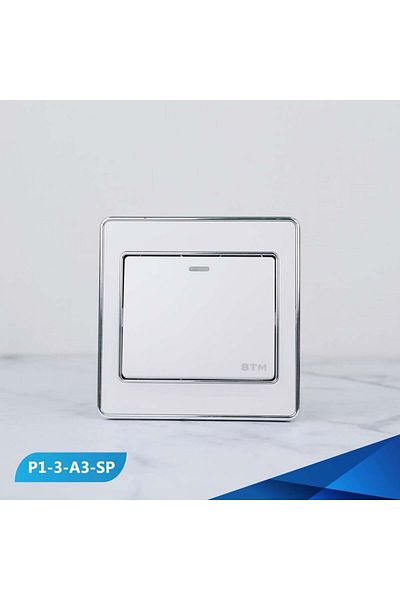 Btm Single switch, Pearl gold with silver- 6 pieces