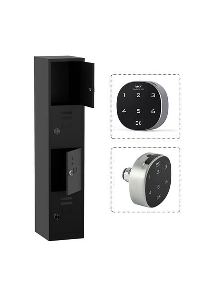 Mahmayi Godrej Digital 4 Door Locker with Advanced Touch Screen Lock Steel Black