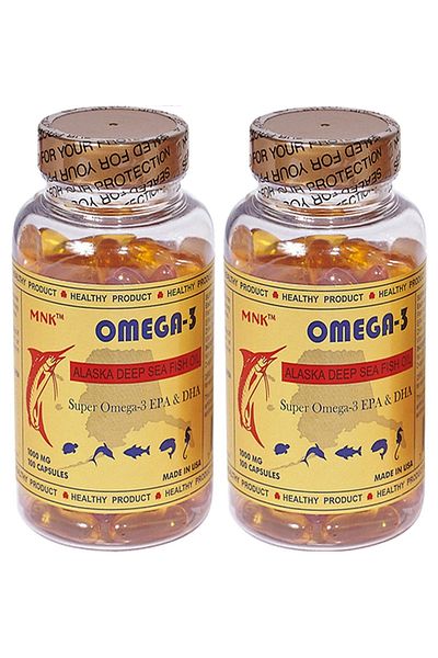 Mnk Omega 3 Fish Oil - 200 Softgel Pill Box