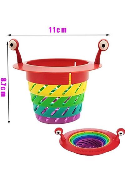 jetfast 6-Stage Colorful Sink Strainer - Mesh Drainer Cover, for Bathroom and Kitchen