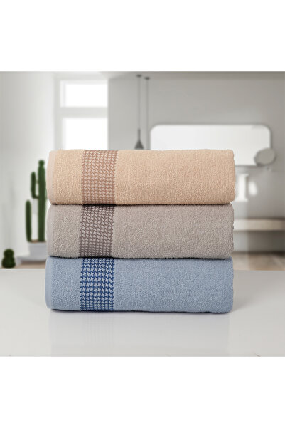 HOME MODE Σετ Πετσέτες Μπάνιου 3 Τεμαχίων 70x140 Μεγάλο Μέγεθος Προίκα