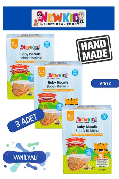 Good Food New Kid - Vanilla & Hazelnut Baby Biscuit 3-Piece Opportunity Pack
