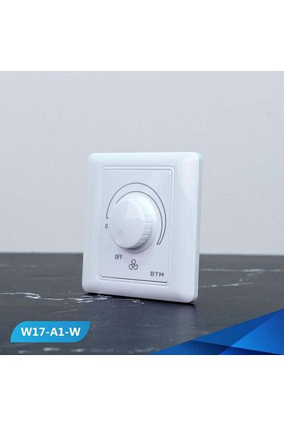 Btm 300W fan dimmer switch, white, twisted- 2 pieces