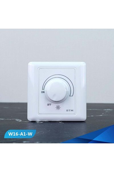 Btm Dimmer switch, 1000W white, twisted bulb- 10 pieces