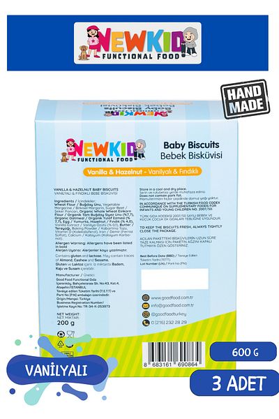 Good Food New Kid - Vanilla & Hazelnut Baby Biscuit 3-Piece Opportunity Pack