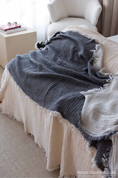 lemsel 100x200 cm Müslin %100 Pamuk Yatak Runnerı, Yatak Örtüsü, Tek Kişilik Yatak Örtüsü,