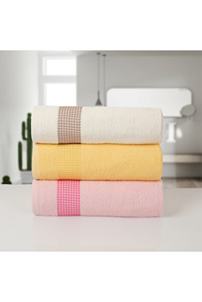 HOME MODE Σετ Πετσέτες Μπάνιου 3 Τεμαχίων 70x140 Μεγάλο Μέγεθος Προίκα