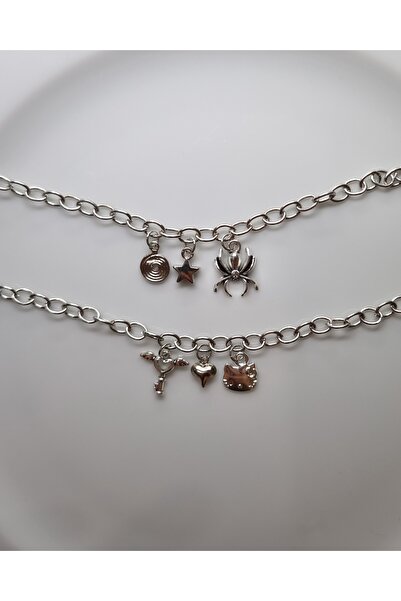 Crosswonder Hello Kitty Örümcek Charm İkili Çift Sevgili Bff Couple Bileklik y2k