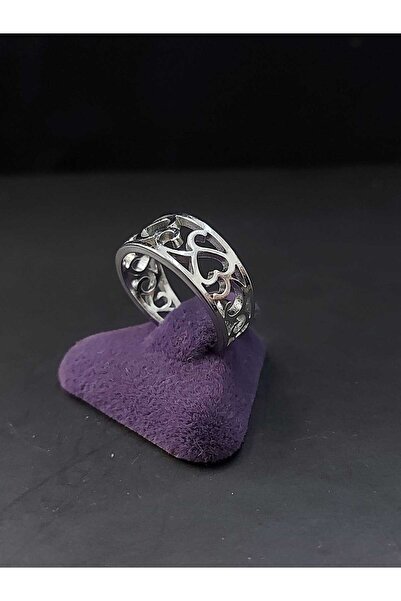 sarıyer silver تصميم عصري بنمط قلب بدون حجر من الفولاذ قابل للتعديل للقدم واليد