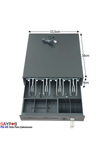 SAYPOS Mx915 Yazarkasa Uyumlu Para Çekmecesi 4 Banknot 5 Bozuk Para Bölmeli 3...