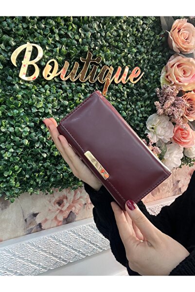 Baykuş Boutique Kadın Cüzdan Gold Kapama Detaylı Mıknatıslı Trend Cüzdan