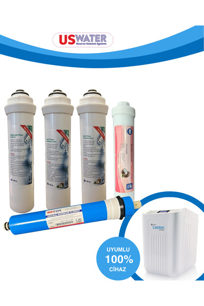 uswater İhlas Aura Cebilon Unique Dijital Su Arıtma Cihazı Uyumlu 5’li Filtre Seti – Yüksek Performanslı