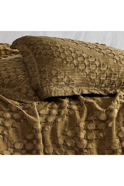 Şaheser ŞAHESER JAKARLI YATAK ÖRTÜSÜ ÇİFT KİŞİLİK ENZA HAKİ