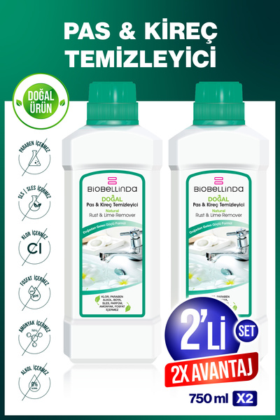 BioBellinda Pas & Kireç Temizleyici 2 Adet 750ml ( 2'li Set )