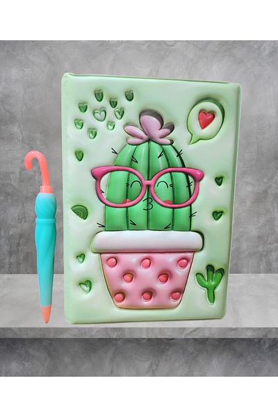ÇİLEKHOMEAVM CACTUS 3D EMBOBAT BURETĂ MOALE HUCĂ DE Memento Jurnal-CÂNĂ DE PENTRU