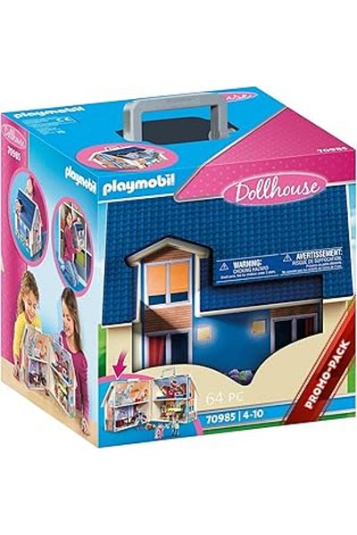 Playmobil Dollhouse 70985 with Handle, Foldable Doll House, Toy for Children 4 Years Old and up