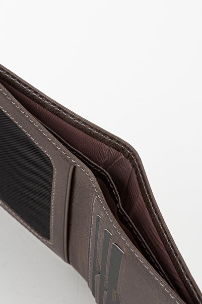 Fossil Boxed Genuine Leather Gray Crazy Vertical Small Size Men's Hand Portfolio Wallet