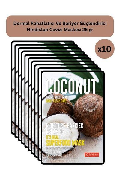 Dermal Relaxing and Barrier Strengthening Coconut Mask 25 Gr 10 Pieces