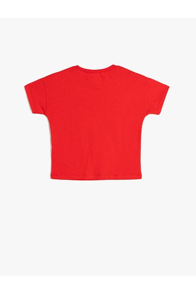 Koton Printed Short Sleeve Crew Neck Cotton T-Shirt